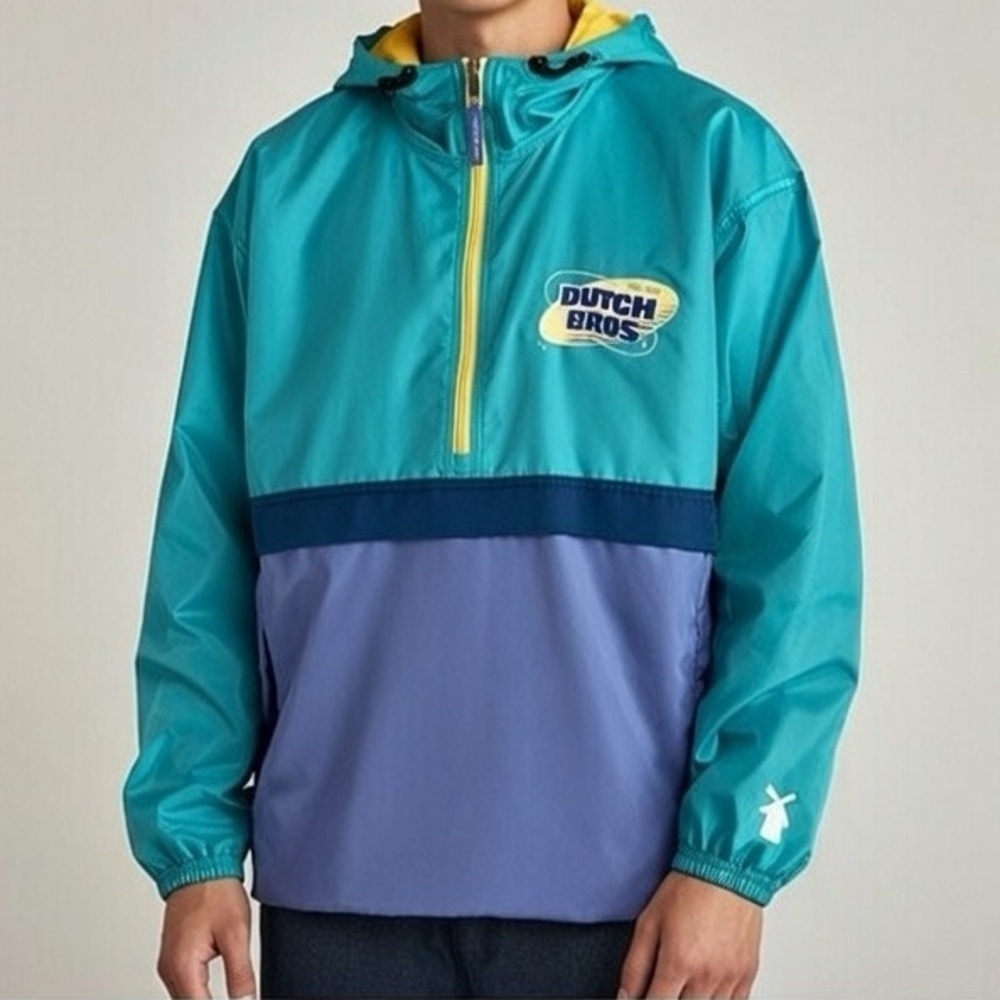 Dutch Bros Retro Windbreaker Poncho Women’s Large